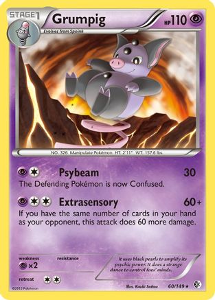 Grumpig/149 - Boundaries Crossed Reverse Holofoil