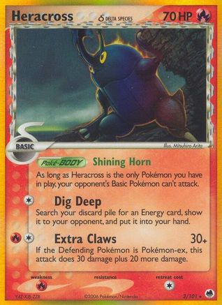 Heracross (Delta Species)/101 - Dragon Frontiers Reverse Holofoil