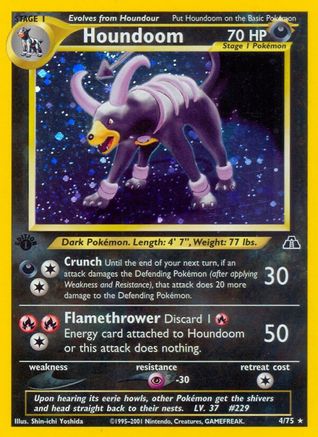 Houndoom (4)/75 - Neo Discovery Unlimited Holofoil