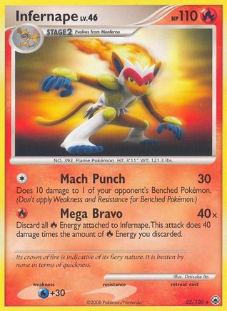 Infernape/100 - Majestic Dawn Reverse Holofoil