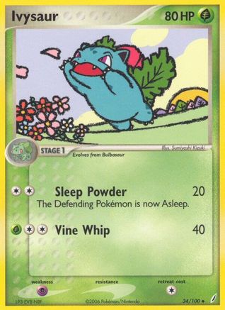 Ivysaur - 034/100 34/100 - Crystal Guardians Reverse Holofoil