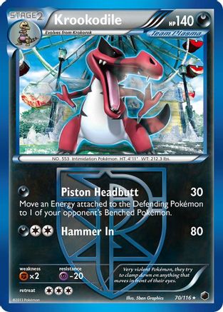 Krookodile (Team Plasma)/116 - Plasma Freeze Reverse Holofoil