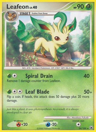 Leafeon (24)/100 - Majestic Dawn Reverse Holofoil