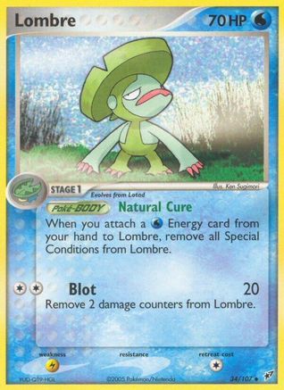 Lombre - 034/107/107 - Deoxys Reverse Holofoil