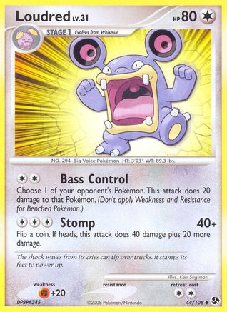 Loudred/106 - Great Encounters Reverse Holofoil