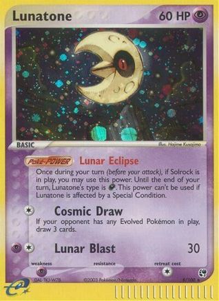 Lunatone/100 - Sandstorm Holofoil