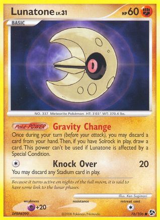 Lunatone/106 - Great Encounters Reverse Holofoil