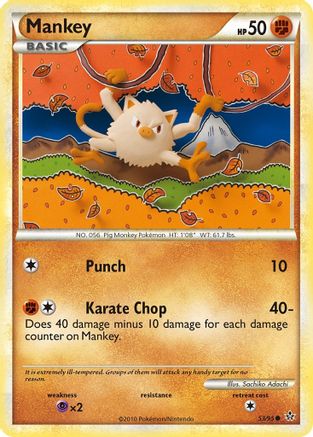 Mankey 53/95 - Unleashed Reverse Holofoil