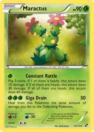 Maractus (12)/114 - Black and White Reverse Holofoil