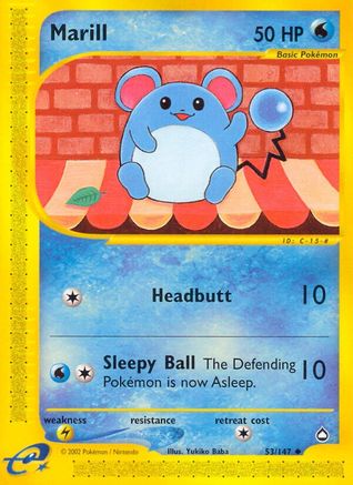 Marill/147 - Aquapolis Reverse Holofoil