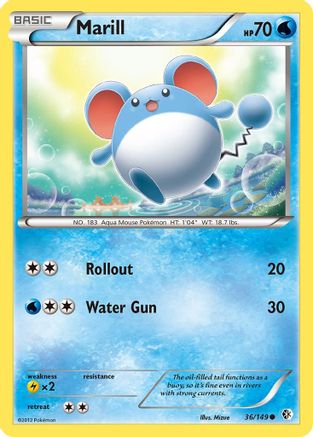 Marill 36/149 - Boundaries Crossed Reverse Holofoil
