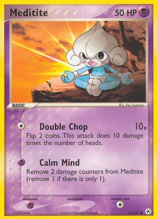 Meditite - 65/101/101 - Hidden Legends Reverse Holofoil