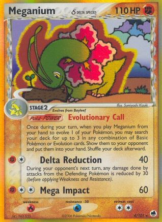Meganium (Delta Species)/101 - Dragon Frontiers Reverse Holofoil