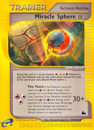 Miracle Sphere Alpha/144 - Skyridge Reverse Holofoil