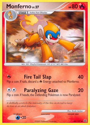 Monferno/127 - Platinum Reverse Holofoil