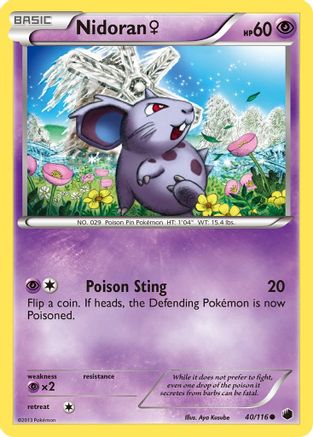 Nidoran F/116 - Plasma Freeze Reverse Holofoil