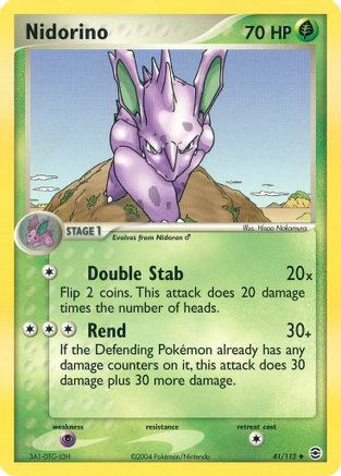 Nidorino/112 - FireRed & LeafGreen Reverse Holofoil