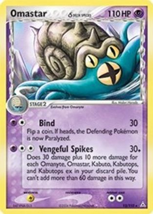 Omastar (Delta Species)/110 - Holon Phantoms Reverse Holofoil
