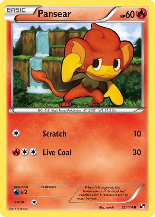 Pansear/114 - Black and White Reverse Holofoil