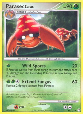 Parasect/123 - Mysterious Treasures Reverse Holofoil