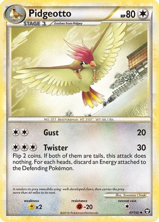 Pidgeotto/102 - Triumphant Reverse Holofoil