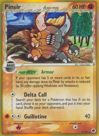 Pinsir (Delta Species)/101 - Dragon Frontiers Holofoil
