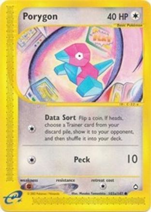 Porygon (103b) - Aquapolis Reverse Holofoil