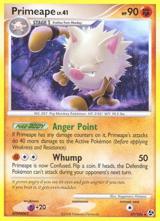 Primeape/106 - Great Encounters Reverse Holofoil