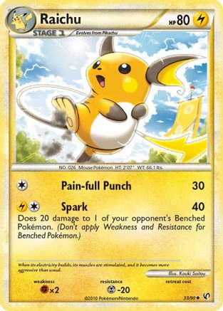 Raichu/90 - Undaunted Reverse Holofoil