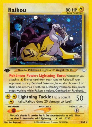 Raikou (13)/64 - Neo Revelation Unlimited Holofoil