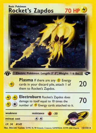 Rocket's Zapdos/132 - Gym Challenge