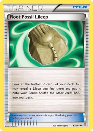Root Fossil Lileep/101 - Plasma Blast Reverse Holofoil