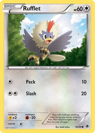 Rufflet (86)/98 - Emerging Powers Reverse Holofoil