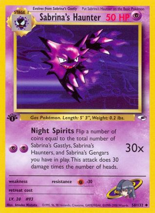 Sabrina's Haunter 58/132 - Gym Heroes