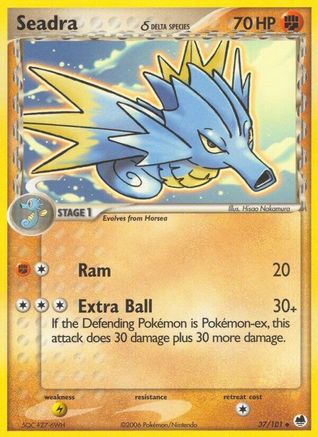 Seadra - 037/101 (Delta Species)/101 - Dragon Frontiers Reverse Holofoil