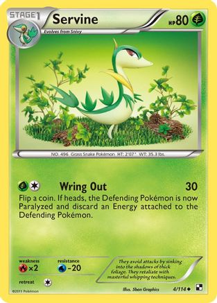 Servine (4)/114 - Black and White Reverse Holofoil
