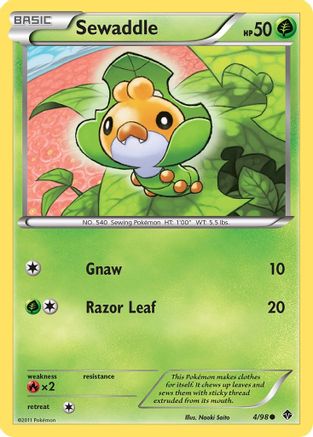 Sewaddle (4)/98 - Emerging Powers Reverse Holofoil
