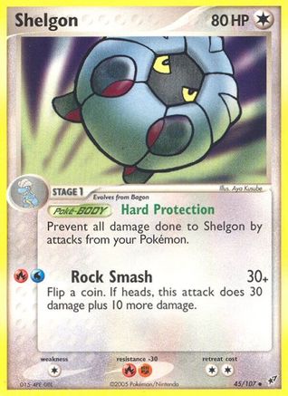 Shelgon/107 - Deoxys Reverse Holofoil