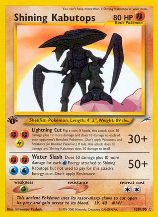 Shining Kabutops/105 - Neo Destiny Unlimited Holofoil