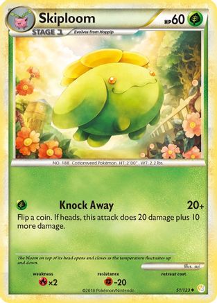 Skiploom 51/123 - HeartGold SoulSilver Reverse Holofoil