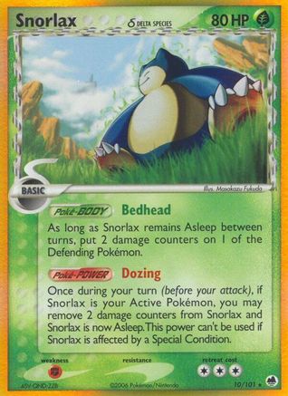 Snorlax (Delta Species)/101 - Dragon Frontiers Holofoil