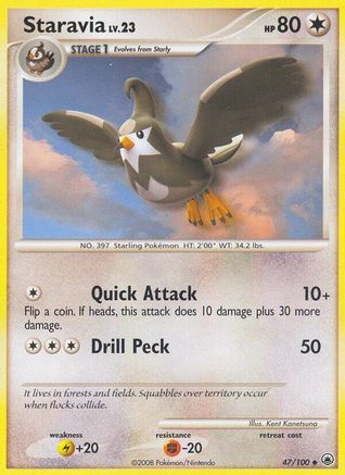 Staravia/100 - Majestic Dawn Reverse Holofoil