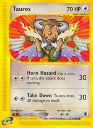 Tauros/165 - Expedition Reverse Holofoil