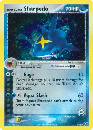 Team Aqua's Sharpedo - 5/95/95 - Team Magma vs Team Aqua Reverse Holofoil