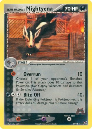 Team Magma's Mightyena - 21/95/95 - Team Magma vs Team Aqua Reverse Holofoil