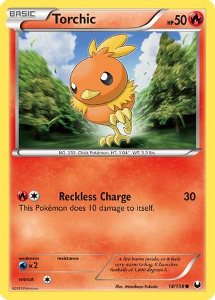 Torchic (14)/108 - Dark Explorers Reverse Holofoil