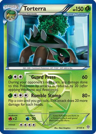 Torterra (Team Plasma)/135 - Plasma Storm Reverse Holofoil