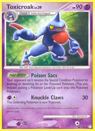 Toxicroak/123 - Mysterious Treasures Reverse Holofoil
