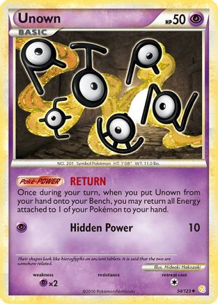 Unown (54) 54/123 - HeartGold SoulSilver