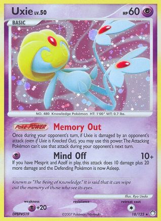 Uxie/123 - Mysterious Treasures Reverse Holofoil